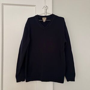 Vintage LL Bean Navy V-Neck Sweater